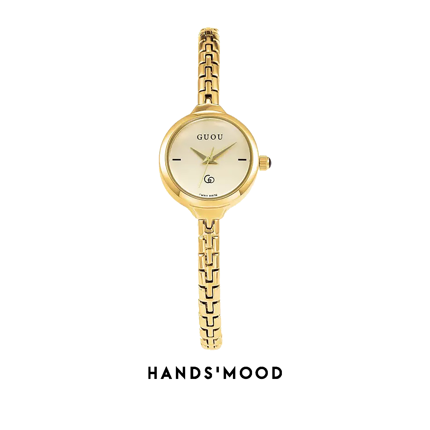 handsmood 小金表圆形小表盘显贵精致轻奢气质时尚细带女士手表56