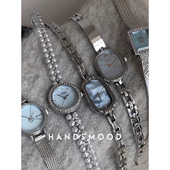 handsmood 蓝 浪漫气质小众高级感手表贝母面清新温柔百搭女表