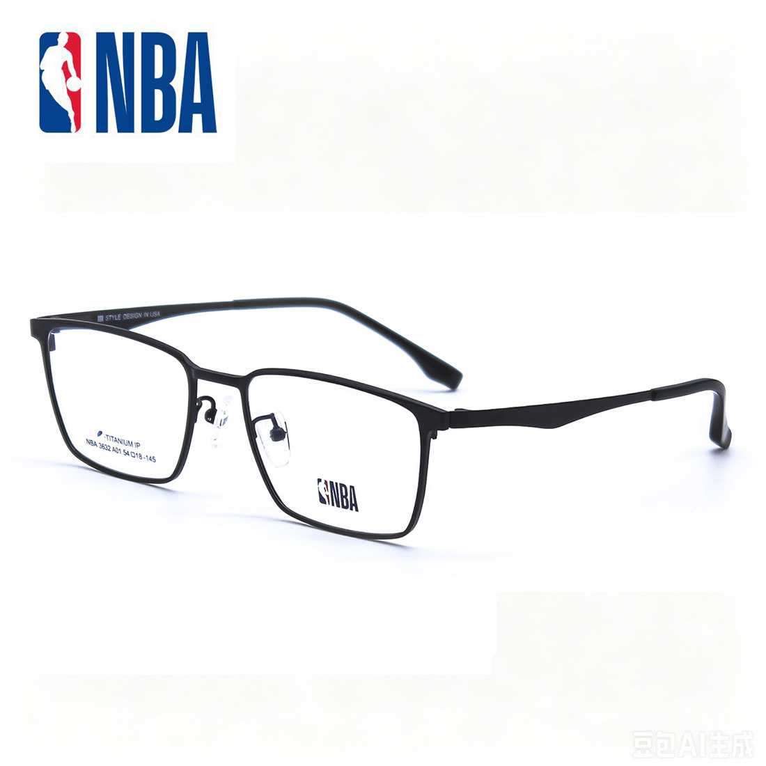NBA3632 超轻纯钛方框眼镜架男女时尚商务款复古近视镜框可配度数