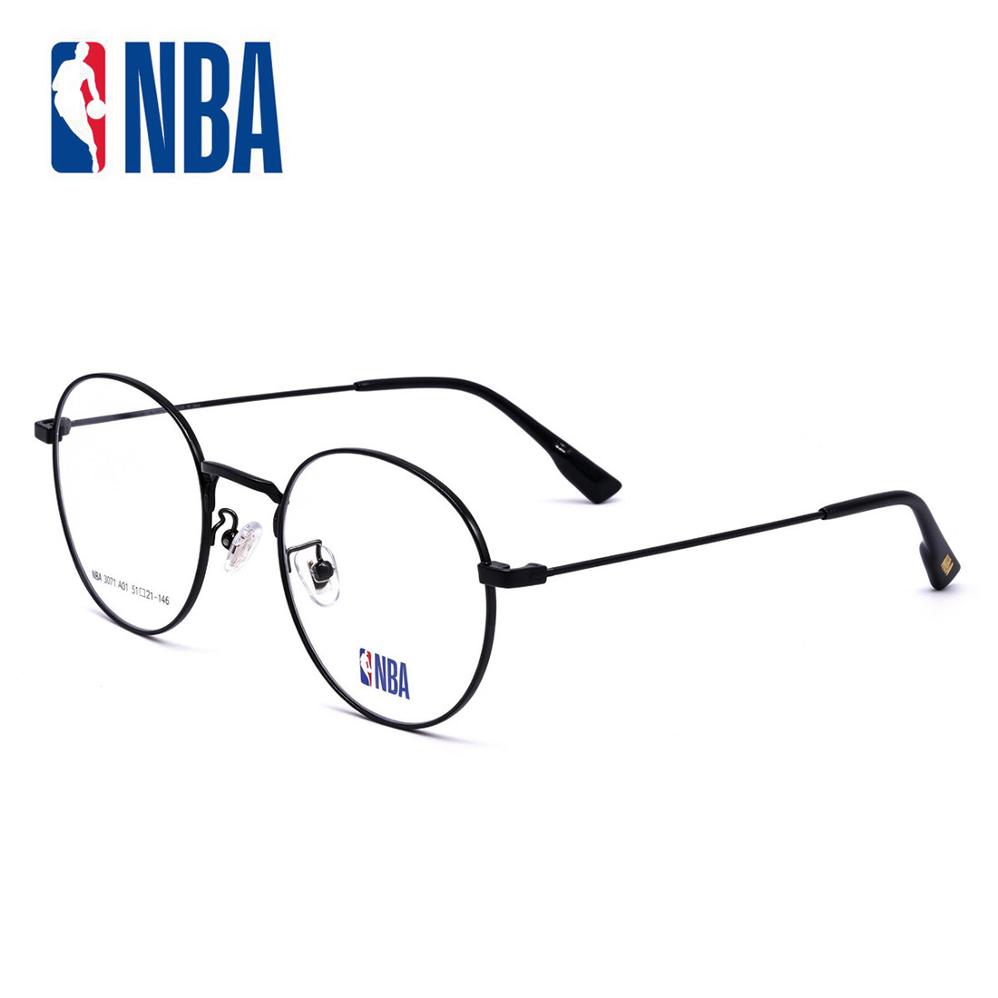 NBA3071 护目镜复古圆形大框防护近视眼镜框架潮男女款金属文艺款