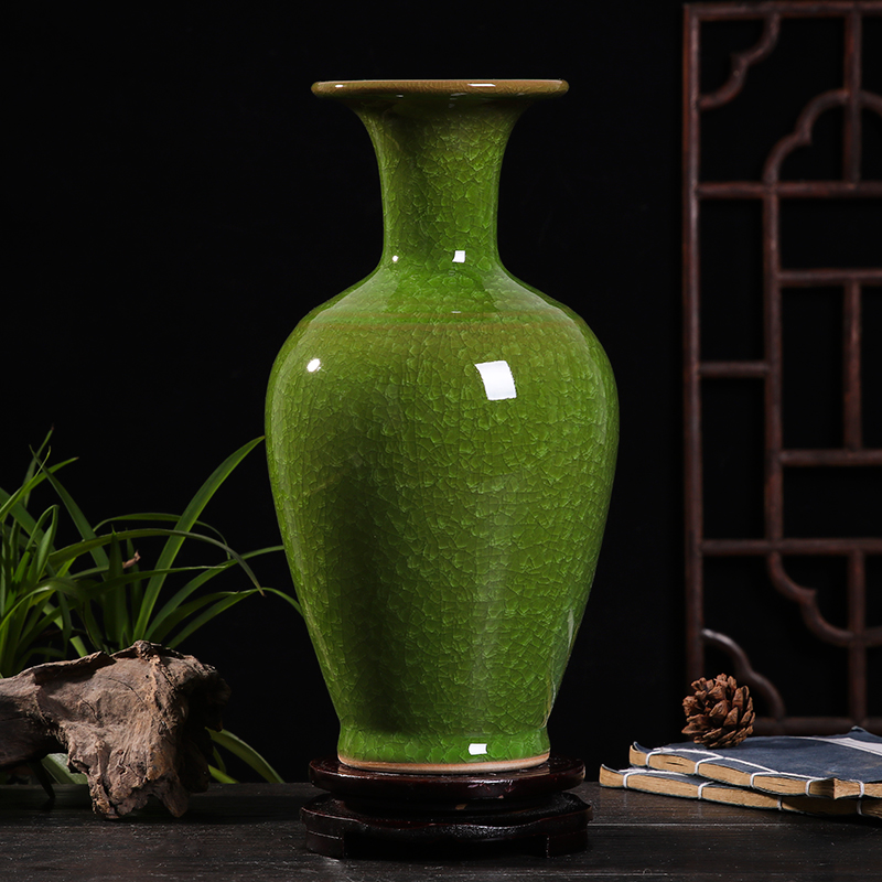 景德镇陶瓷花瓶客厅插花电视柜瓷器中式仿古博古架家居装饰品摆i.