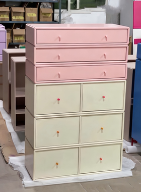 瑞典Arte 意式极简五斗柜卧室梳妆柜多巴胺家具烤漆北欧六斗柜
