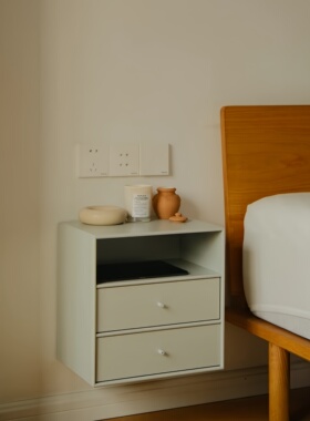 瑞典Arte床头柜带抽屉儿童房双层床头柜沙发边几悬空壁挂床头柜桌