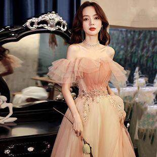超仙晚礼服高端轻奢小众2026新款主持人生日宴会成人礼在逃公主裙