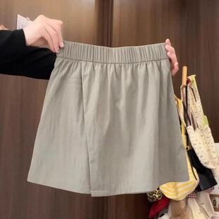 防走光山本短裙女夏季 薄款 2025新款 高腰显瘦a字裙半身裙运动裙裤