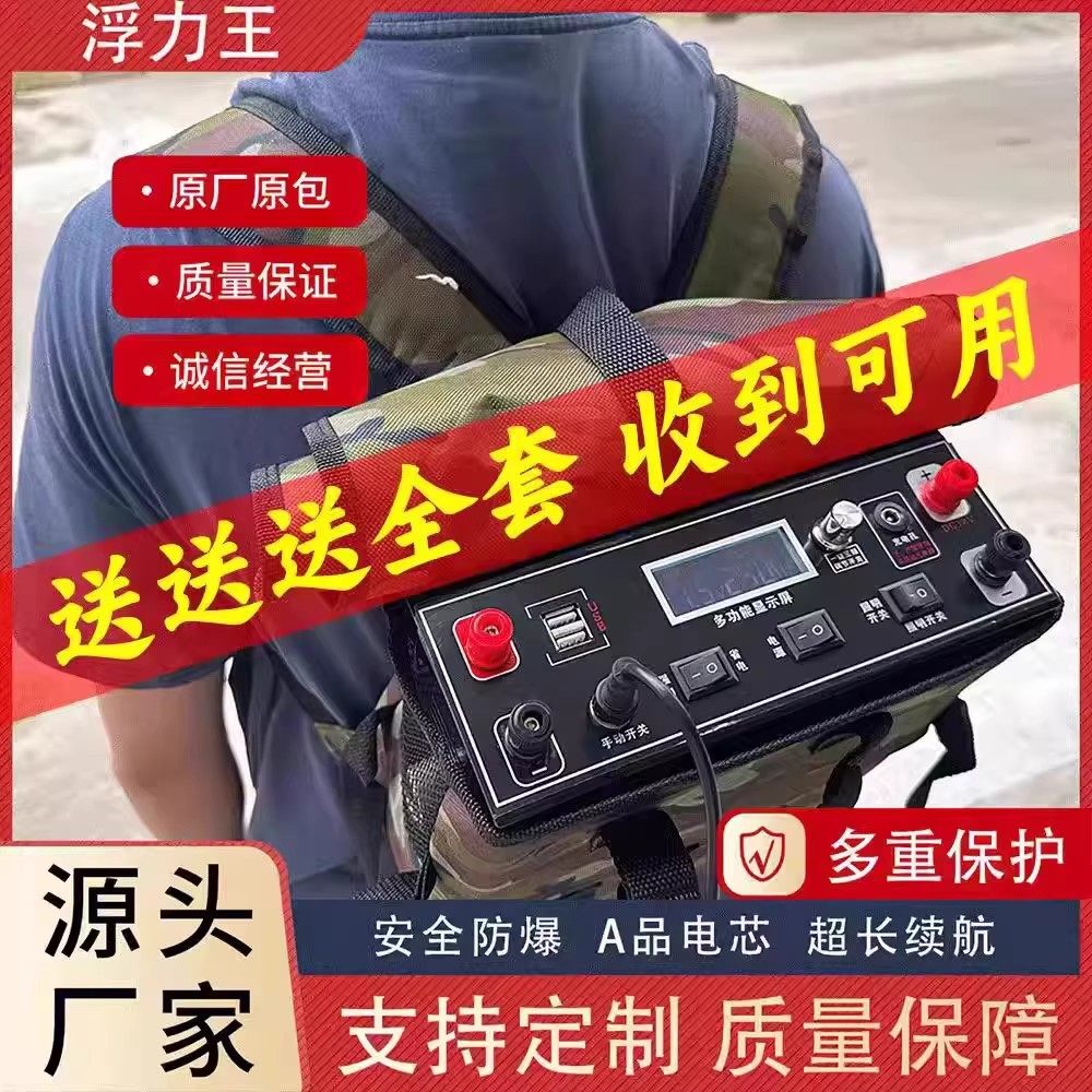 新款浮力王12/48V大功率锂电池一体户外多功能逆变新能源锂电整套