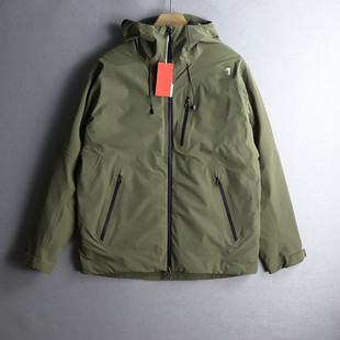 优外汇 欧美H家原货刺绣三合一鸭绒户外防水连帽登山冲锋衣羽绒服