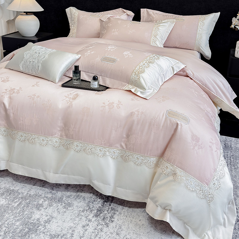 礼盒A类长绒棉刺绣四件套全棉色织提花被套床单100支纯棉床上用品,床上用品,床品套件/四件套/多件套,淘宝优惠券,粉丝福利购,淘宝优惠卷