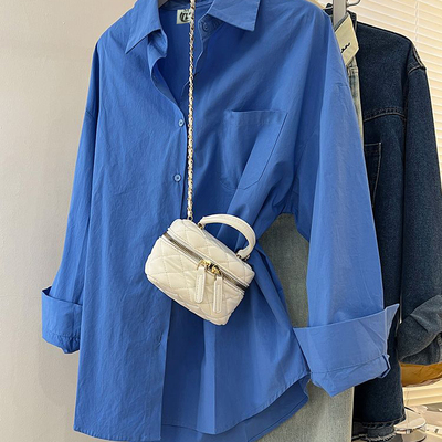 DH Studio-真棉料亲肤棉日系温柔风减龄长袖衬衣女2026ZT-QD-5068