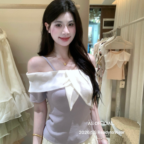 AS OFFICIAL-俏皮感满分心动muse软软的美女氛围·网纱拼接露1635