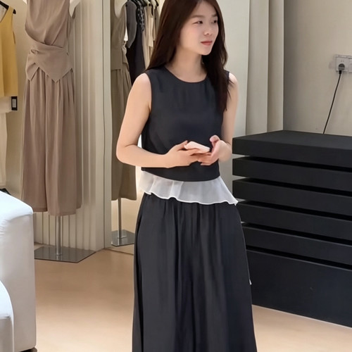 ENJOYABLE-26夏上新23莱赛尔10麻料设计感全松紧花苞气球EN65140