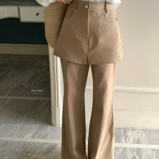 夏上新屁帘神裤 屁帘假两件简约洗水高腰显高韩系S8988 ROSE DARA