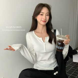 元熙-冬上新亨利领加绒长袖打底衫6319