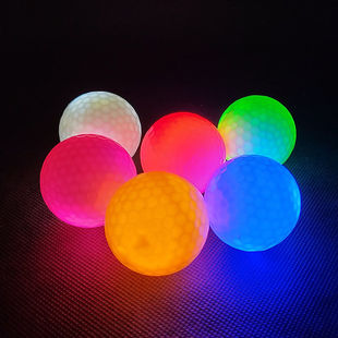 enhua全新高尔夫夜光球golf闪光球LED发光球三层下场比赛球