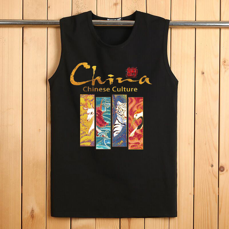 DAILY SPECIAL VEST MEN XL NEW COTTON MENS SHIRTS SLEEVELESS T-SHIRT LOOSE CASUAL SPORTS CHOP SLEEVES