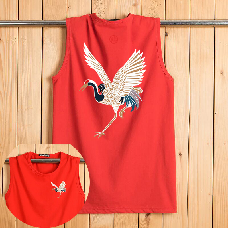 SUMMER VEST MALE TREND SPORTS SLEEVELESS T-SHIRT LOOSE ROUND NECK STUDENT BREATHABLE BOTTOMING SHIRT BEACH SWEAT VEST T-SHIRT