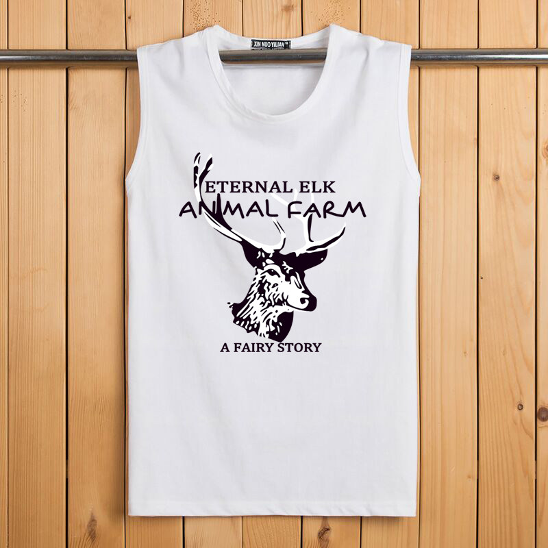 NEW VEST MENS SUMMER PLUS SIZE SLEEVELESS T-SHIRT SPORTS LOOSE T-SHIRT COTTON WIDE SHOULDER BASE MENS ROUND NECK SHOULDER