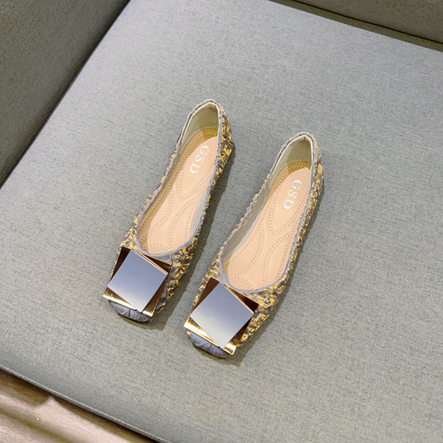 仙女鞋温柔单鞋晚晚风方头平底