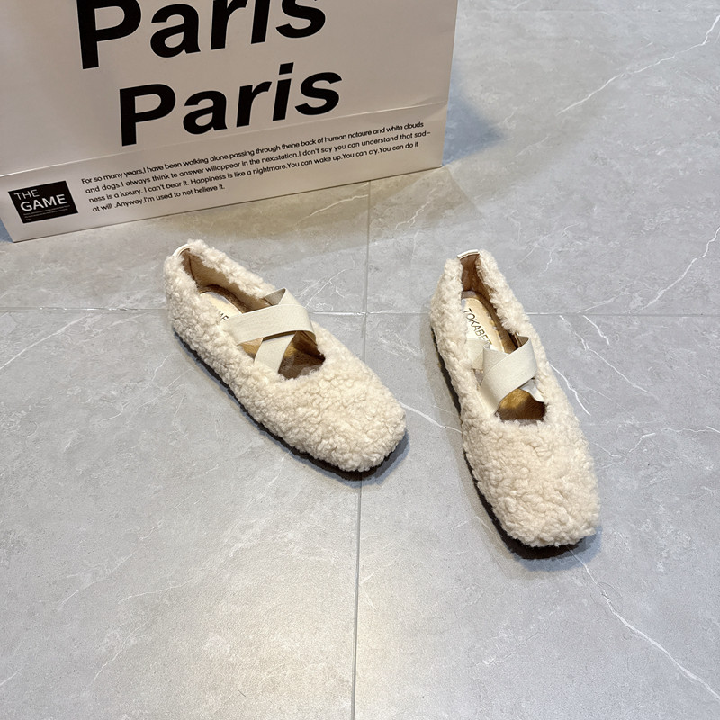 玛丽珍加绒单鞋女秋冬2025新款平底毛毛鞋外穿保暖小香风豆豆鞋子,女鞋,浅口单鞋,淘宝优惠券,粉丝福利购,淘宝优惠卷