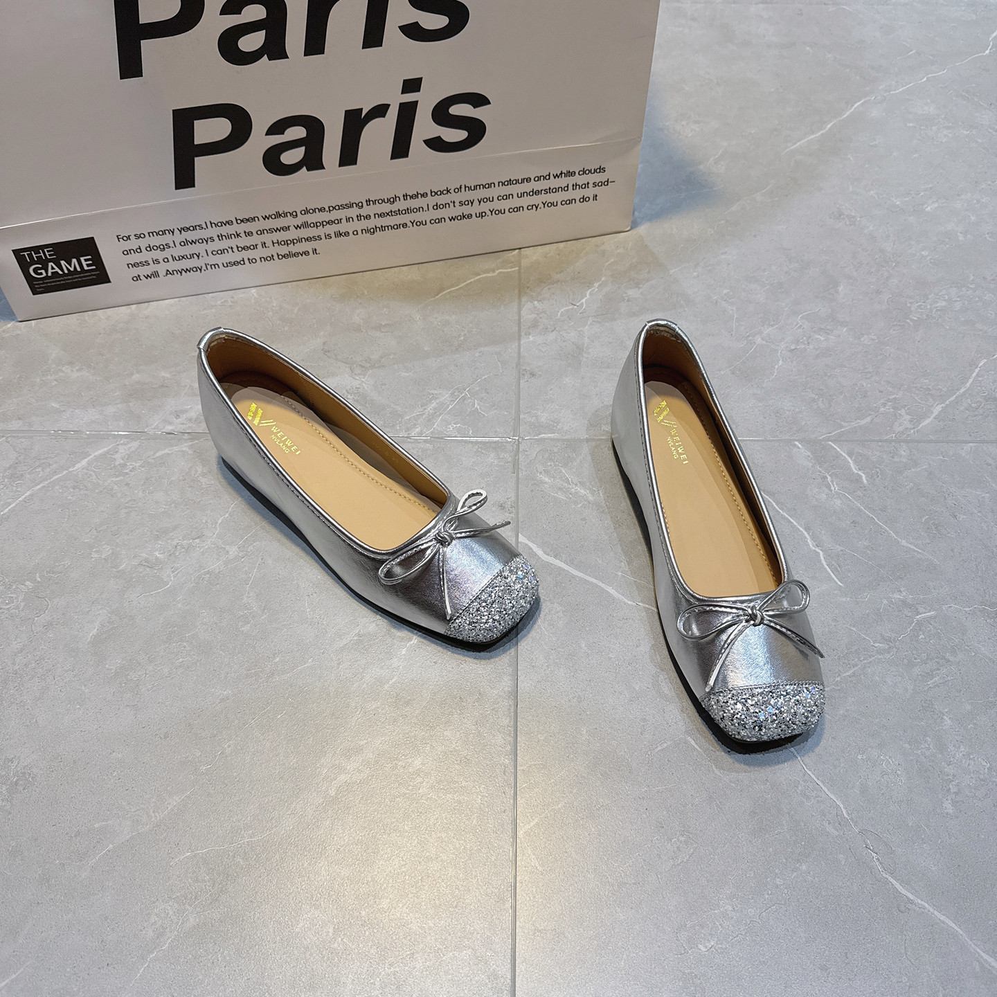 法式绝美平底芭蕾舞单鞋女2026春季新款软底蛋卷鞋内增高银色女鞋,女鞋,浅口单鞋,淘宝优惠券,粉丝福利购,淘宝优惠卷