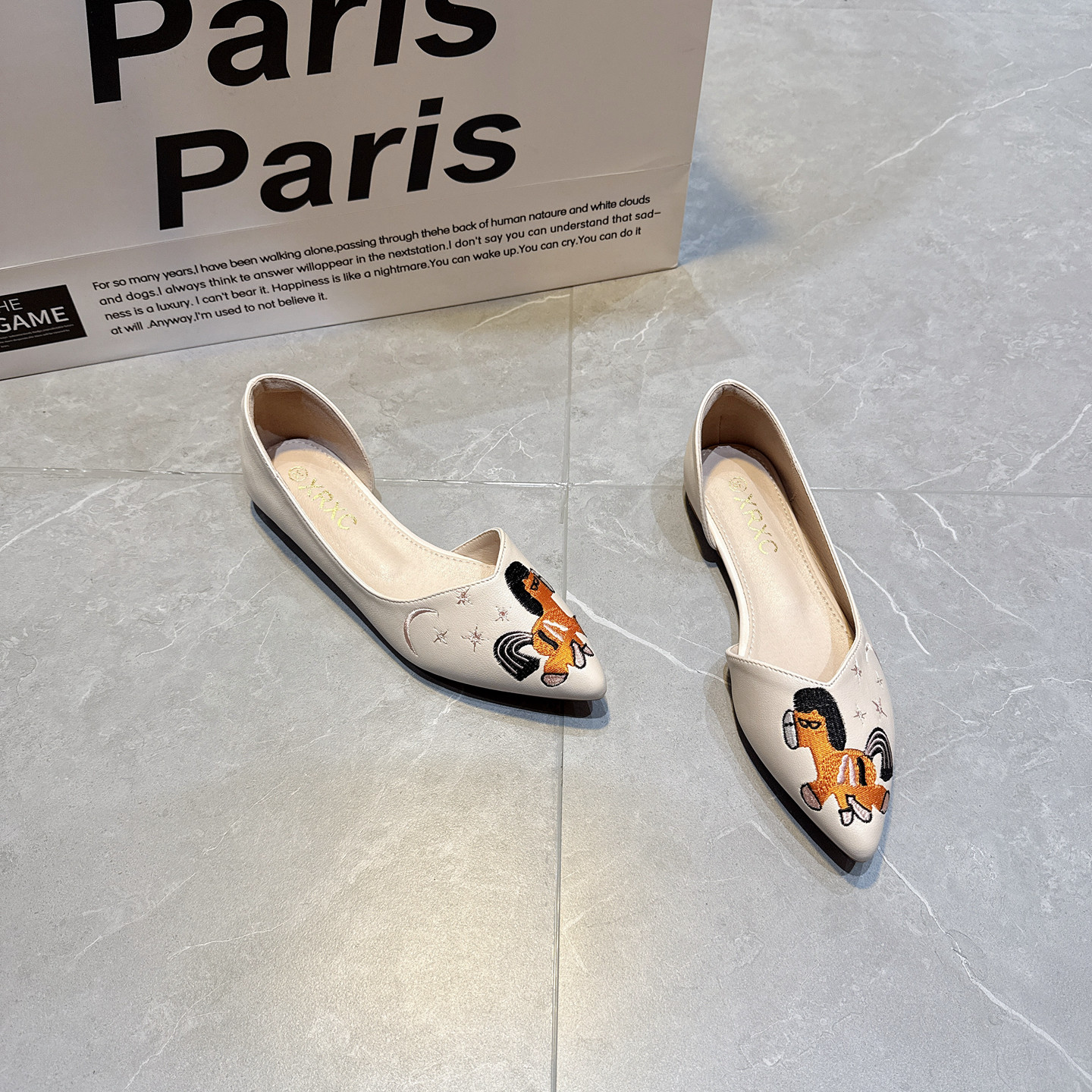 马上有钱新中式国风卡通刺绣尖头浅口单鞋女平底百搭通勤鞋2026新,女鞋,浅口单鞋,淘宝优惠券,粉丝福利购,淘宝优惠卷