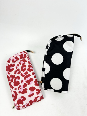 英国订单剩余 精致女生竖款拉链笔刷包笔袋小包