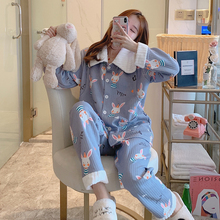 孕妇睡衣女春秋纯棉三层加厚空气棉夹层哺乳喂奶衣月子服春季产后