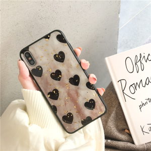 复古锡箔爱心手机壳