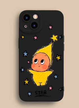星星人适用苹果16手机壳iPhone15promax卡通13/14可爱17/11/12男女款XR/XS/16e全包7/8plus硅胶air软壳防摔