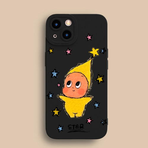 星星适用苹果16手机壳iPhone15promax卡通13/14可爱17/11/12男女款XR/XS/16e全包7/8plus硅胶air软壳防摔