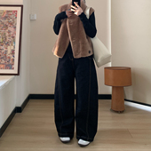 香蕉裤 Omang桃喜 流行镰刀裤 美式 黑色弯刀牛仔裤 女小个子2026新款