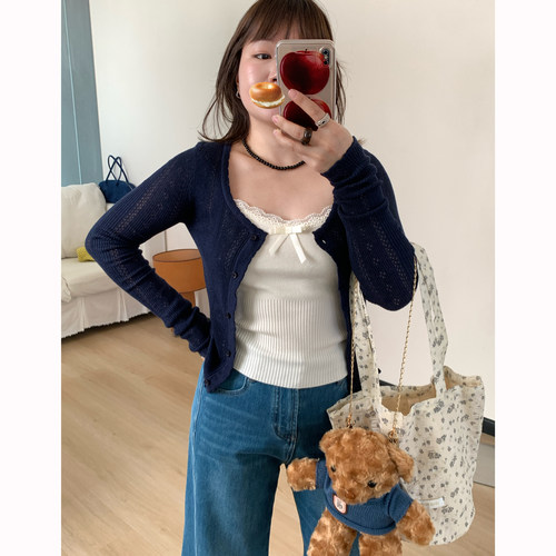 Omang桃喜 甜美风蕾丝花边吊带背心女春夏纯欲风针织内搭上衣小衫