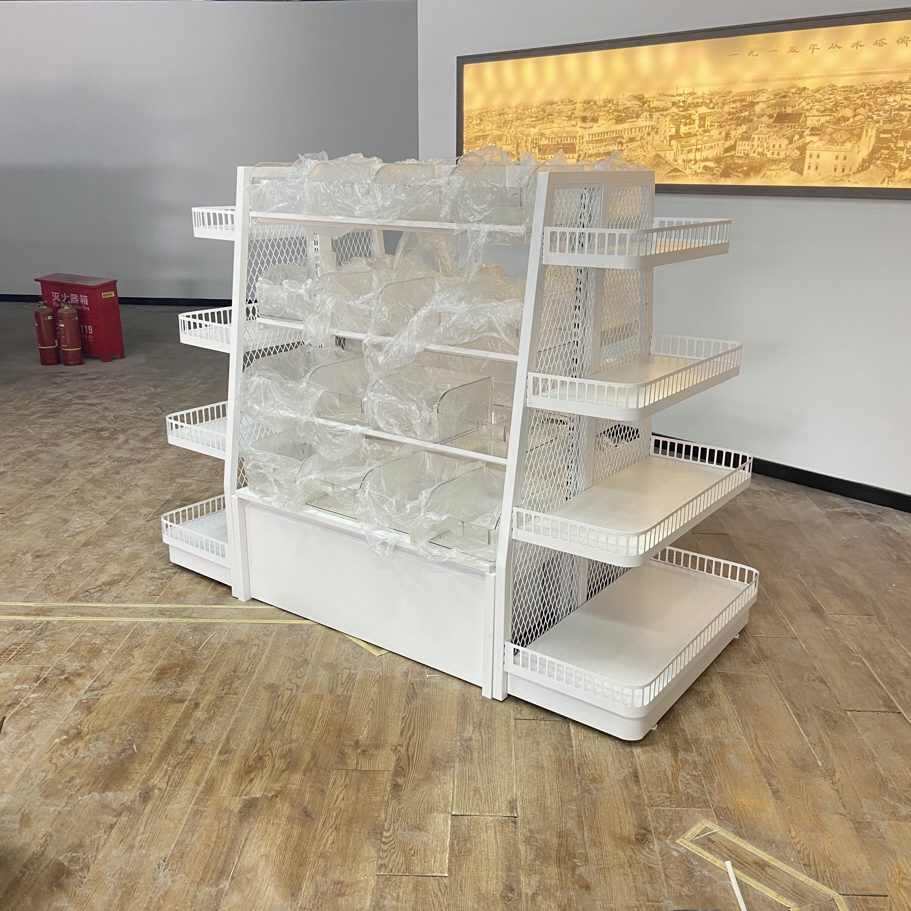 超市货架赵一鸣款零食货架食品散称盒子便利店超市货架中岛展示架