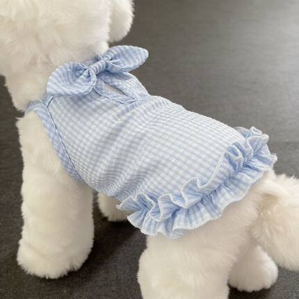 夏季成衣公主风吊带背心猫咪泰迪比熊博美可爱衣服狗狗衣服
