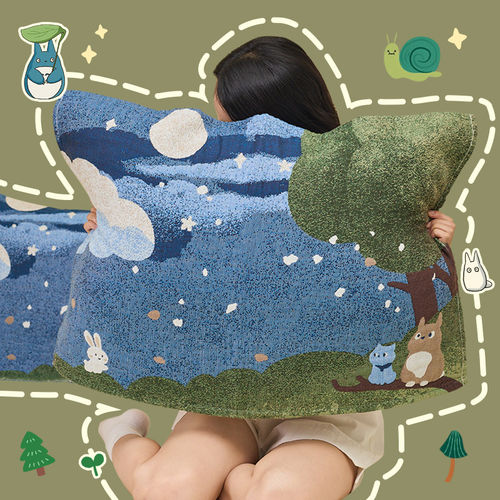 新款四层高档纯棉纱布枕巾四季款