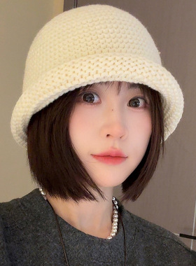 秋冬羊毛混纺韩版渔夫帽