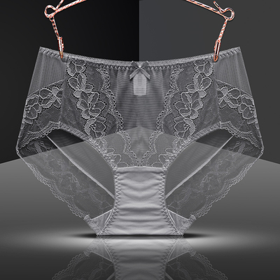 三条装603外贸单标准蕾丝边网纱蕾丝性感女士三角内裤女提臀大码