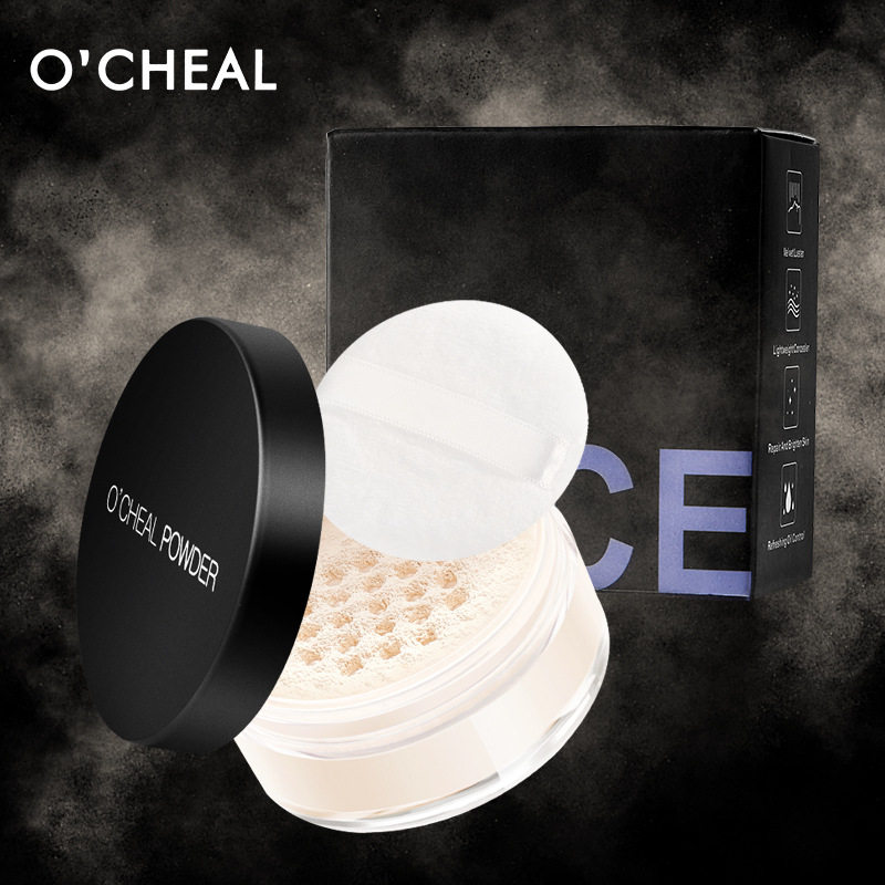 跨境专供爆款O'CHEAL散粉 防水控油遮瑕持久细腻定妆Loose Powder - 实物图