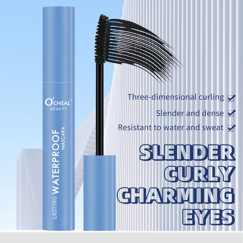 跨境专供爆款O'CHEAL黑色睫毛膏 防水浓密卷翘纤长不晕染Mascara