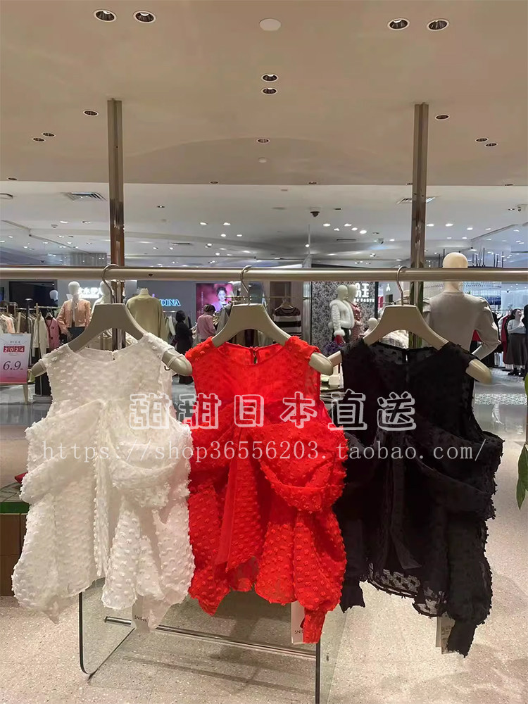 日本代购SNIDEL春季新品百搭蝴蝶结露肩植绒衬衫上衣女SWFB241131