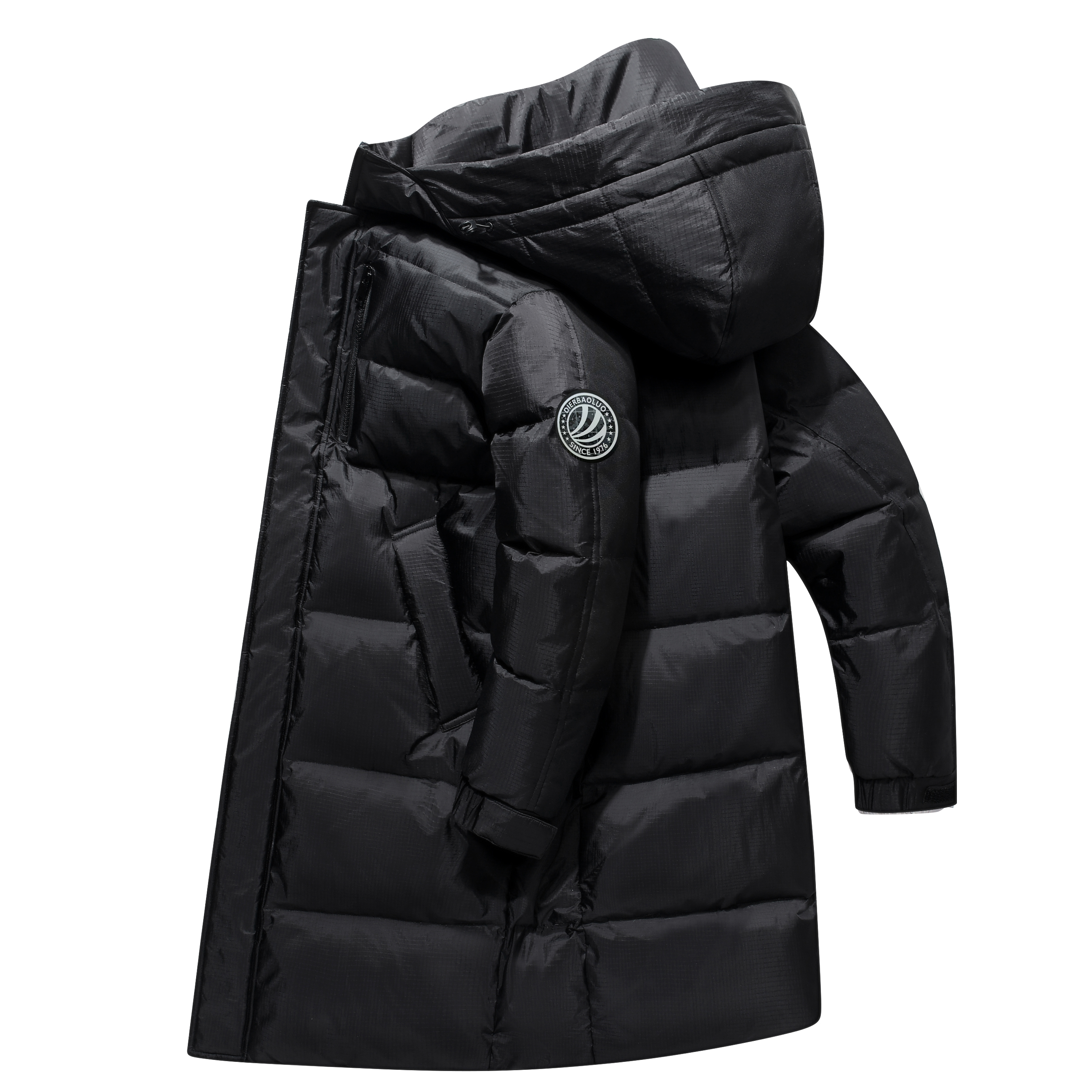 2025新款男士羽绒服中长款加厚保暖防寒服外套冬季连帽大码男青年