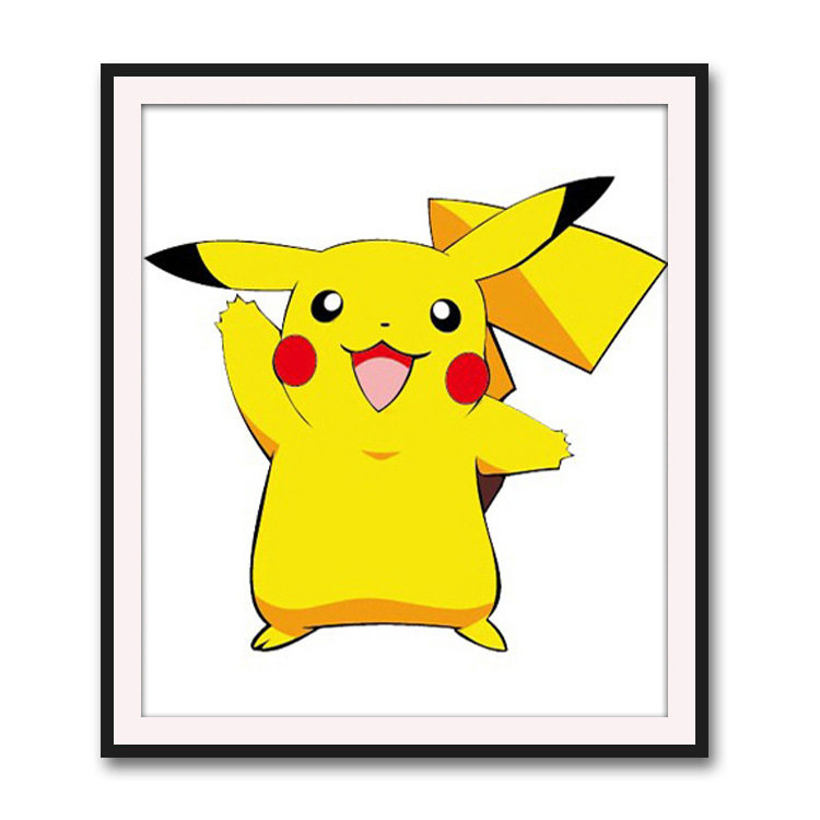 钻石画新款可爱卡通动漫十字绣皮卡丘客厅儿童卧室贴