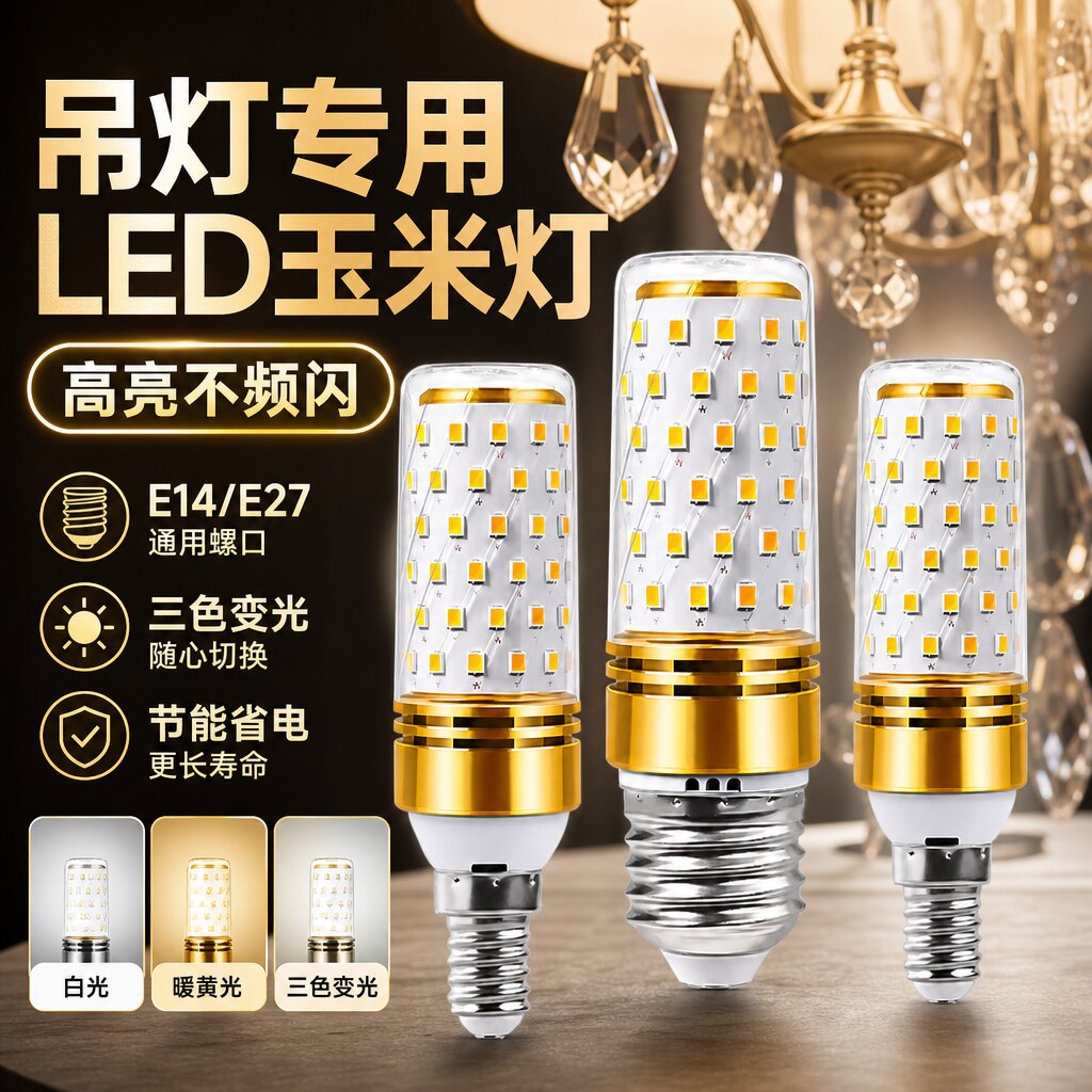 LED玉米灯家用e27e14螺口节能灯图片