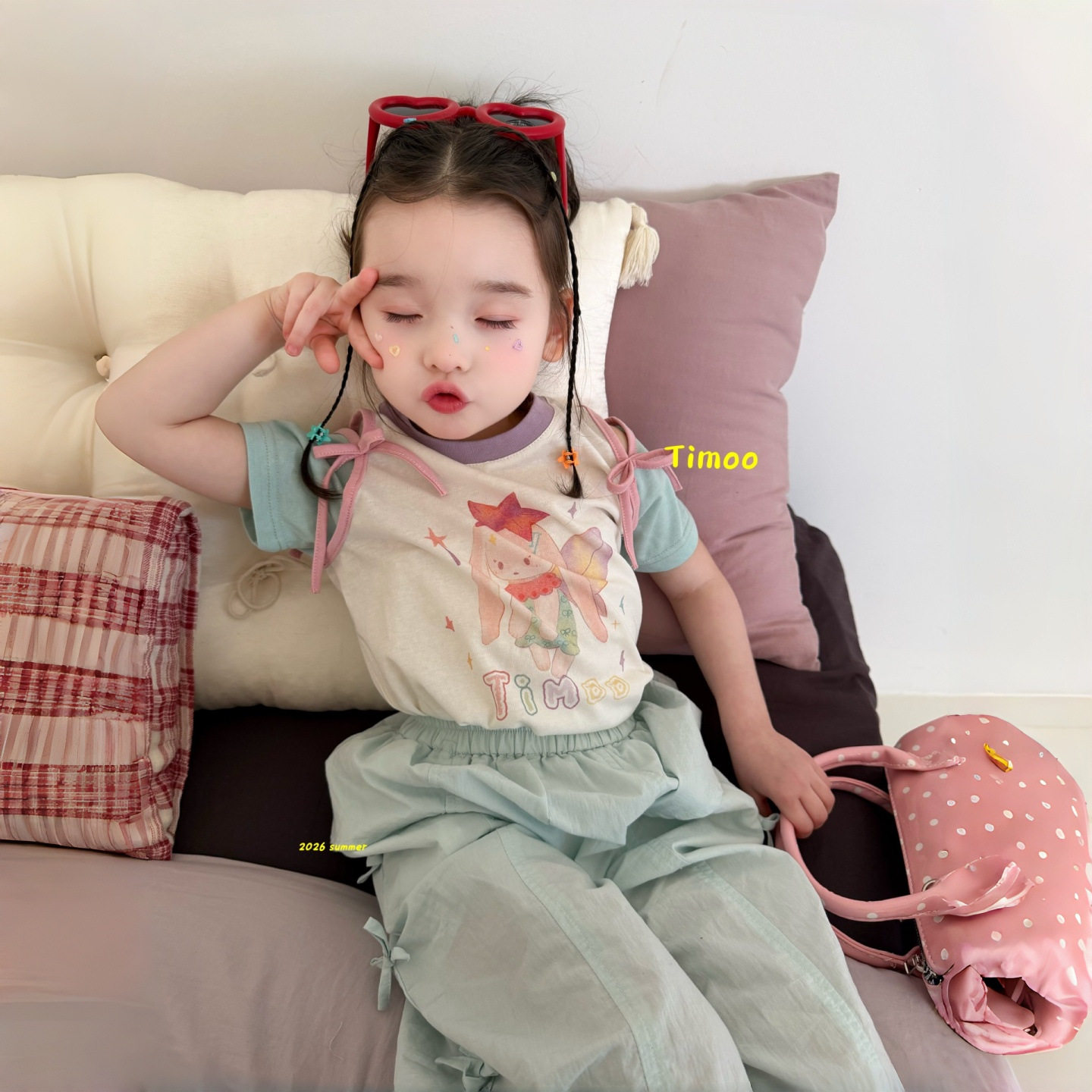 夏季女童Tt恤2026新款儿童短袖上衣宝宝棉针织衫韩版童装洋气衣服
