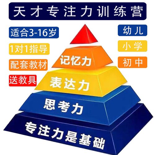 天才专注力训练提升培养好习惯舒尔特方格3-15岁改善注意力不集中