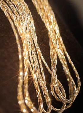 意大利工艺S925纯银项链毛衣链女三色六编竹节锁骨链波光粼粼小众