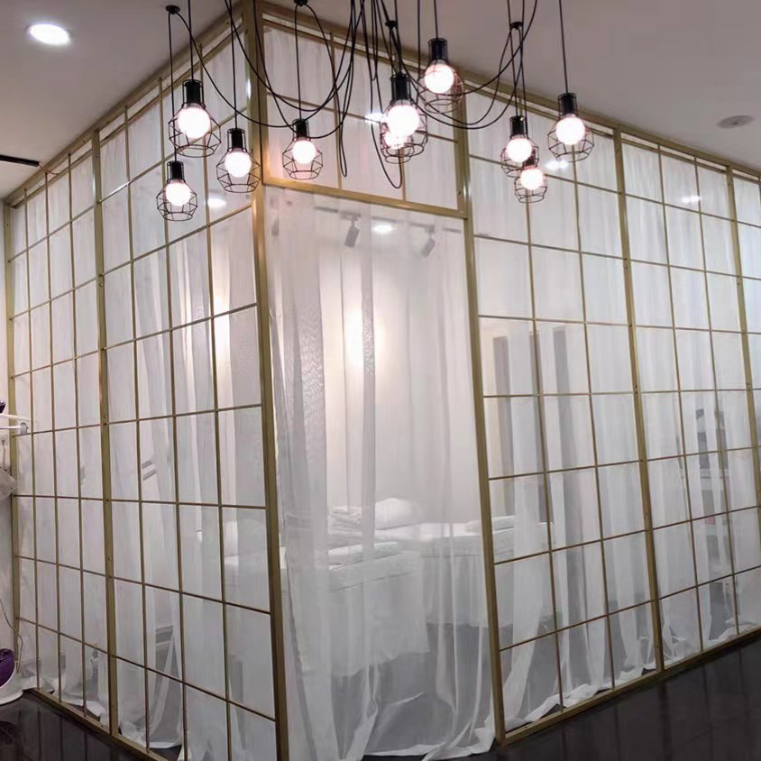 网红美容院屏风卧室遮挡出租房隔断家用客厅挡煞铁艺装饰隔断墙|ruв категории коммерческий/офисная мебель, офисная мебель, экран перегородка, Управление экраном/перегородка - от Buy2taobao.com для оказания профессиональной услуги покупки агента Taobao