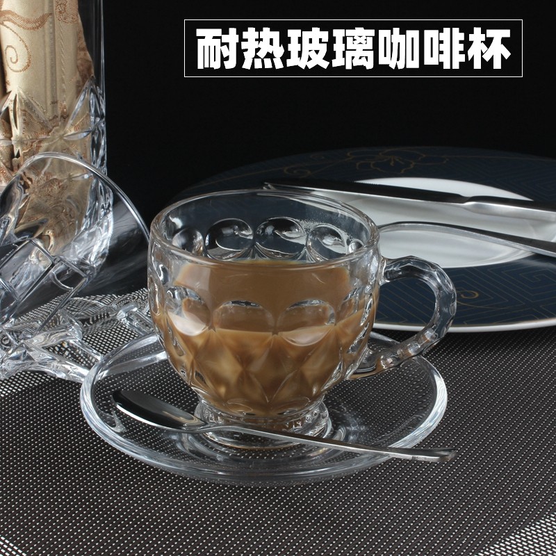 咖啡杯加厚玻璃杯耐热茶杯家用花茶杯有把水杯创意新品咖啡具杯碟在类目 餐饮具, 咖啡器具, 咖啡杯中 - 来自Buy2taobao.com提供专业的淘宝代购服务