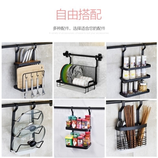 多功能厨房置物架壁挂式不锈钢沥水碗碟架厨房用品家用大全收纳架