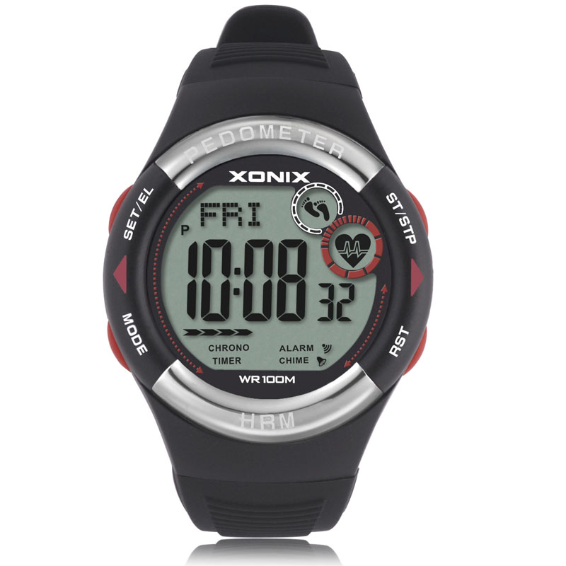 卡路里运动风心率防水电子表